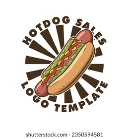 plantilla de logotipo de la tienda de hot dog