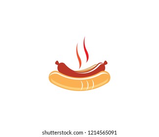 Hot dog symbol illustration