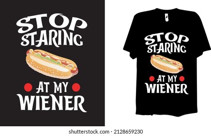 Hot Dog T shirt Design Template