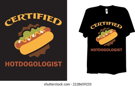 Hot Dog T shirt Design Template