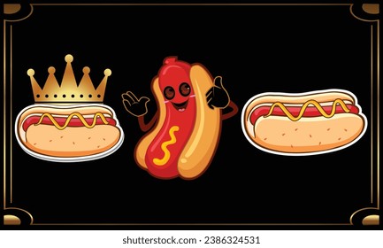 Hot Dog T Shirt Design And  Elements