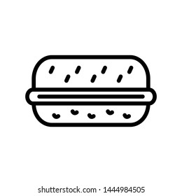 hot dog thin line vector icon