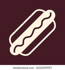 Hot Dog trendy vetor importante útil ilustração design encantador fundo colorido.eps