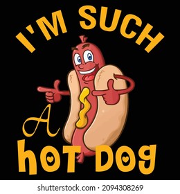 Hot dog t-shirt design vector