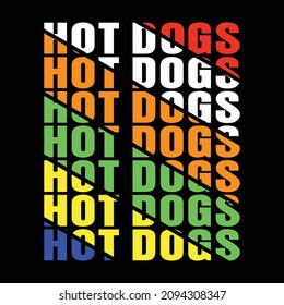 Hot dog t-shirt design vector