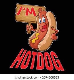 Hot Dog Tshirt Design Vector Stock Vector (Royalty Free) 2094308563 ...