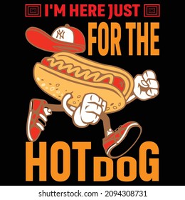 Vector de diseño de camisetas de perro caliente