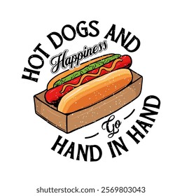 Hot Dog Typography Art for Food Lovers