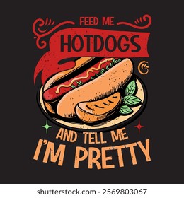 Hot Dog Typography Art for Food Lovers