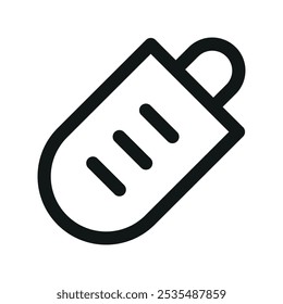 Hot dog UI icon, frankfurt sausage bun minimal line vector symbol