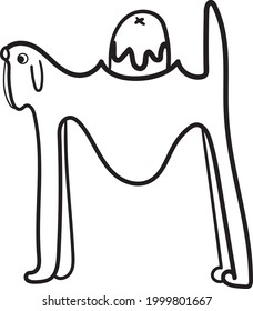 hot dog, vector art professional illustration