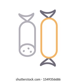 hot dog vector colour line icon

