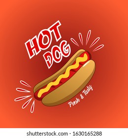 Hot dog vector design illustration
