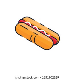 Diseño de Fallo Vector de Perro Caliente