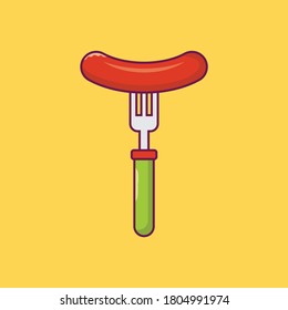 icono de color plano del vector de hot dog