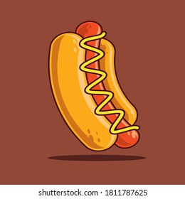 Hot dog Vector Flat illustration