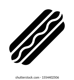 hot dog vector glyph flat icon