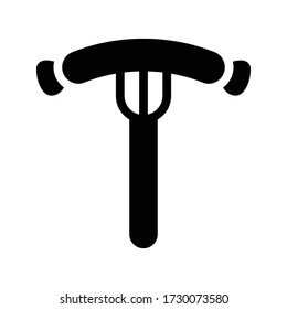 hot dog vector glyph flat icon 