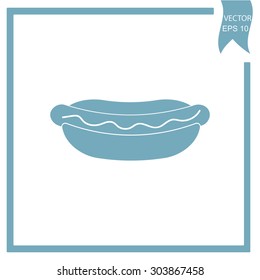 hot dog vector icon