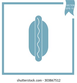 hot dog vector icon