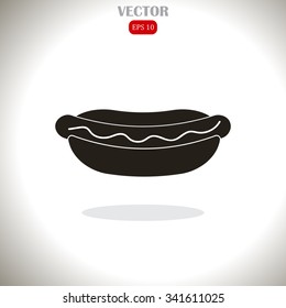 hot dog vector icon