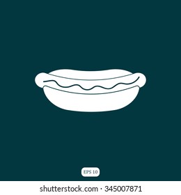 hot dog vector icon