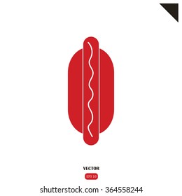 hot dog vector icon