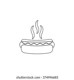 Hot dog -  vector icon