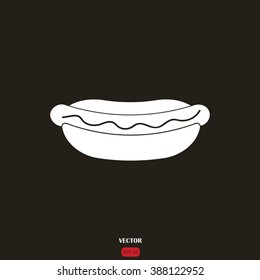 hot dog vector icon