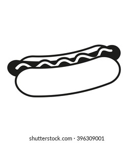Hot dog vector icon