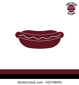hot dog vector icon