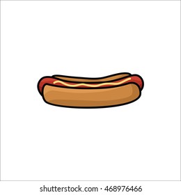 Hot Dog Vector Icon