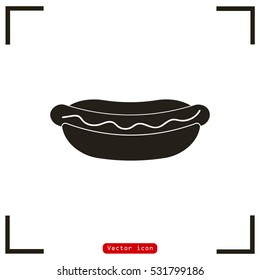hot dog vector icon