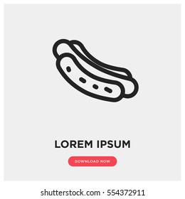 Hot dog vector icon