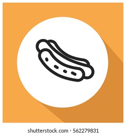 Hot dog vector icon