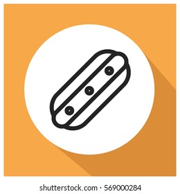 Hot dog vector icon