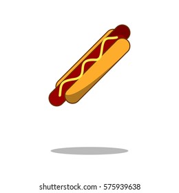 Hot dog vector icon