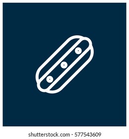 Hot dog vector icon