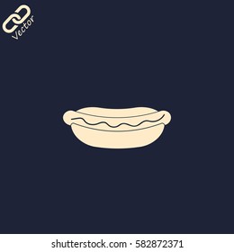 hot dog vector icon