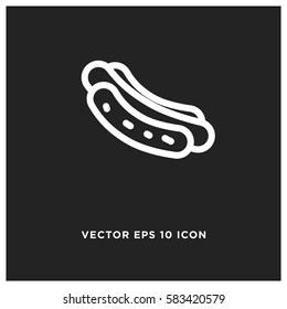 Hot dog vector icon