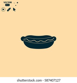 hot dog vector icon
