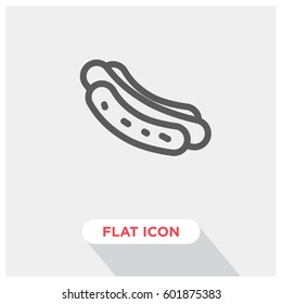 Hot dog vector icon