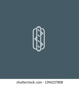 Hot Dog vector icon. Hot Dog concept stroke symbol design. Thin graphic elements vector illustration, outline pattern for your web site design, logo, UI. EPS 10.