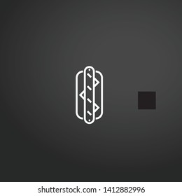 Hot Dog vector icon. Hot Dog concept stroke symbol design. Thin graphic elements vector illustration, outline pattern for your web site design, logo, UI. EPS 10.