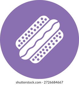 Ilustração do design do ícone do vetor do hot dog
