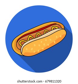 Hot dog vector icon. Design elements.