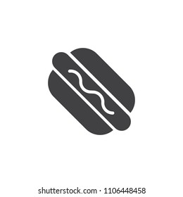 Hot dog vector icon. filled flat sign for mobile concept and web design. Fast food simple solid icon. Symbol, logo illustration. Pixel perfect vector graphics