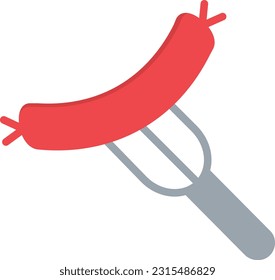 Hot Dog Vector Icon Flat Style