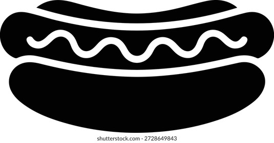 Hot dog vector icon in flat style isolated on white