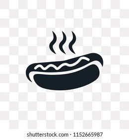 Hot Dog vector icon isolated on transparent background, Hot Dog logo concept